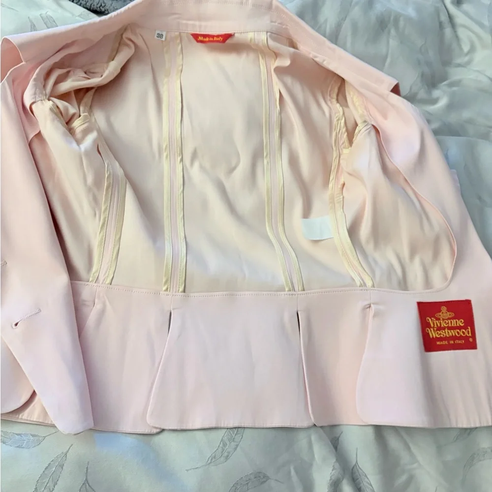 VIVIENNE WESTWOOD VINTAGE 1990s Pink JACKET & SKIRT SET - Picture 8 of 12